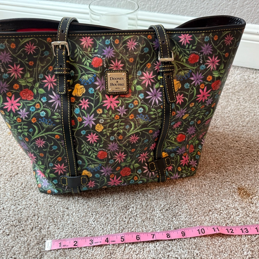 Dooney & Bourke Black Tote Bag with Leather Trim